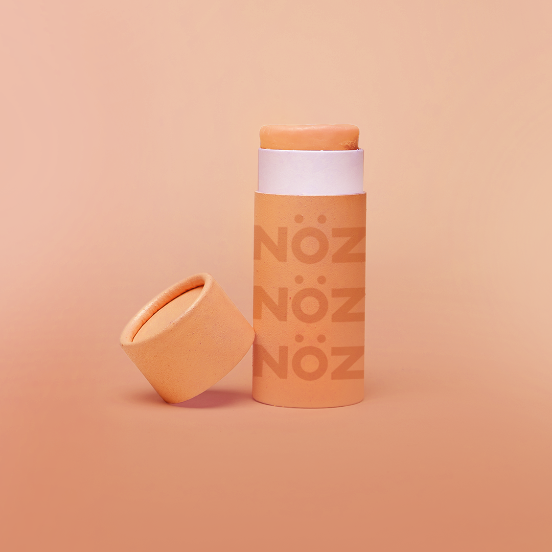 Orange shade of a vegan, cruelty-free Nöz SPF sunscreen